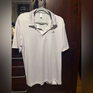 Adidas Men's Polo Shirt in White with Gray Logo